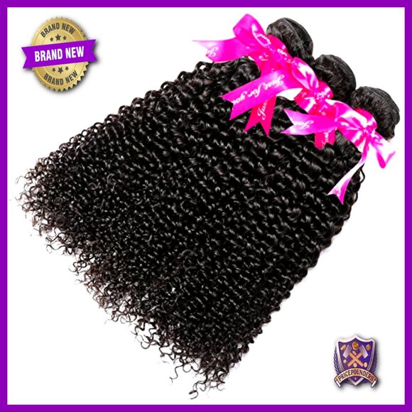 3 Bundles Brazilian Curly Human Hair Extensions 12 14 16 Inch main image 4